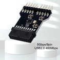 thumbnail image 3 of ANXPTIME Internal 19Pin To Double 9Pin USB2.0 Adapter Expansion Module For Computer, 3 of 6