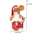 thumbnail image 5 of nvzhuang Christmas Table Decoration Cute Mouse Resin Figurine Desk Statues Centerpieces for Home Party Decor, 5 of 5