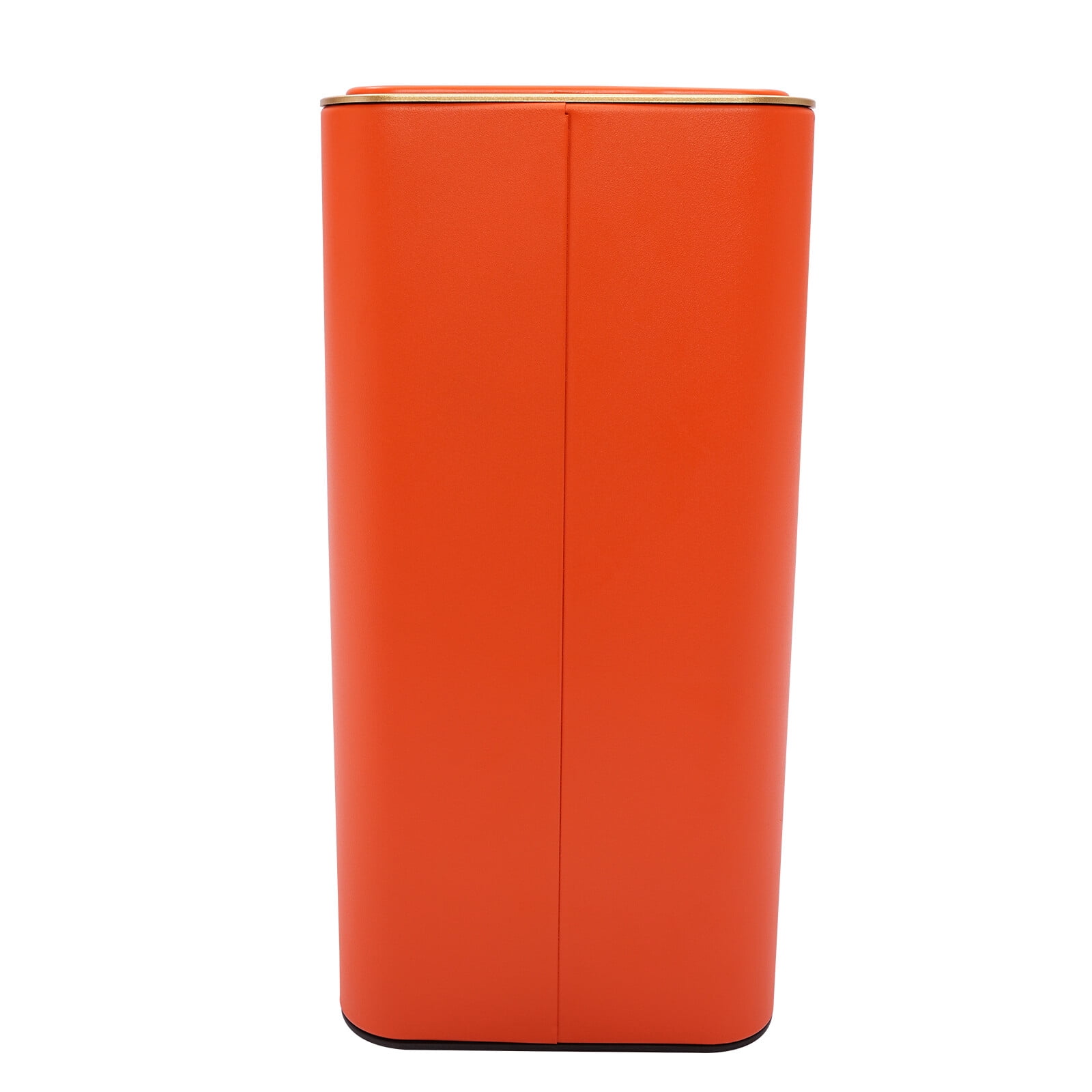 9.45*7.09*14.57 Large Capacity Free Standing Orange Bathroom Trash Can with Lid for Kitchen, Bedroom