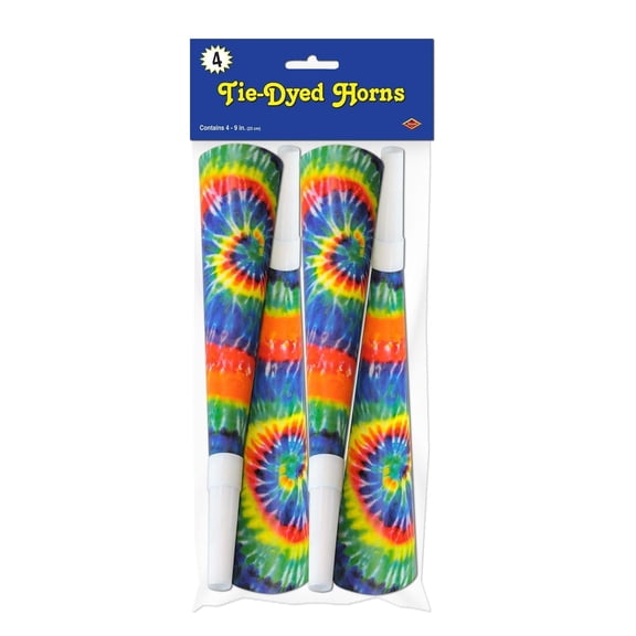 192 Pack Beistle Packaged Tie-Dyed Horns
