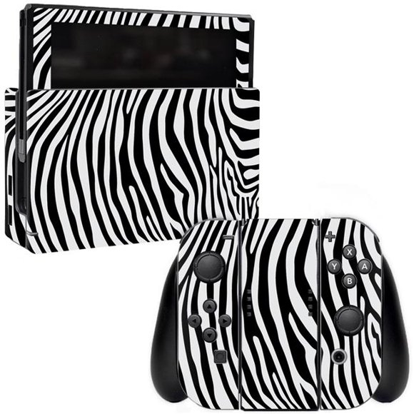 MightySkins Skin Compatible with Nintendo Switch - Black Zebra | Protective, Durable, and Unique Vinyl Decal wrap Cover | Easy to Apply, Remove, and Change Styles | Made in The USA