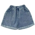 thumbnail image 5 of SNKSDGM Back-to-School Girls Casual Loose Fit Denim Shorts with Pockets Comfortable Summer Spring Playwear for Kids Age 4-15, 5 of 6