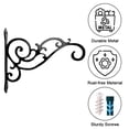 thumbnail image 5 of Plant Hangers Outdoor,Plant Hanger Bracket,10In Metal Hanging Plant Bracket With Beautiful Bird Pattern – Anti Rust Plant Hooks For Hanging Baskets, Bird Feeder, Windchime, Lantern, 5 of 7