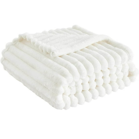Throw Blanket Ultra Soft Lightweight All Season Blanket for Couch Bed Sofa Cozy Warm Fluffy Striped Decorative Throw for Women Men Home Decor