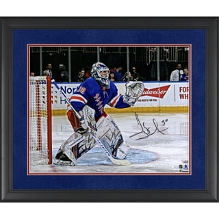 Framed Jeremy Swayman Boston Bruins Autographed 8 x 10 Black Alternate  Jersey In Net Photograph
