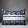 thumbnail image 2 of Creative Products Navy with White Stripes and Leaves 14x20 Indoor / Outdoor Pillow, 2 of 2