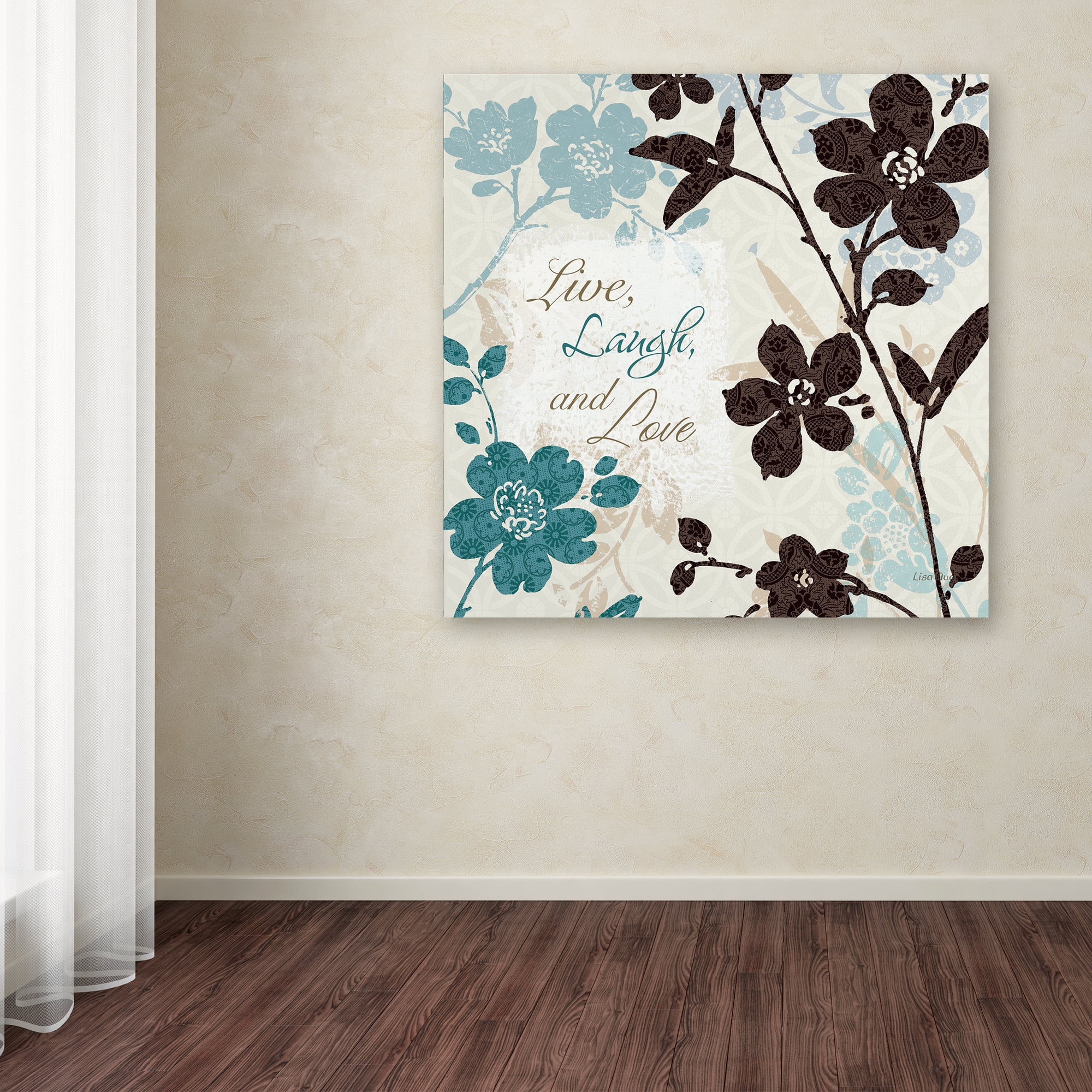 Trademark Fine Art 18x18 Floral Canvas Wall Art 'Botanical Touch Quote II' by Lisa Audit