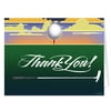Golf Tee Thank You Note Card - 10 Count Boxed Set Note Card