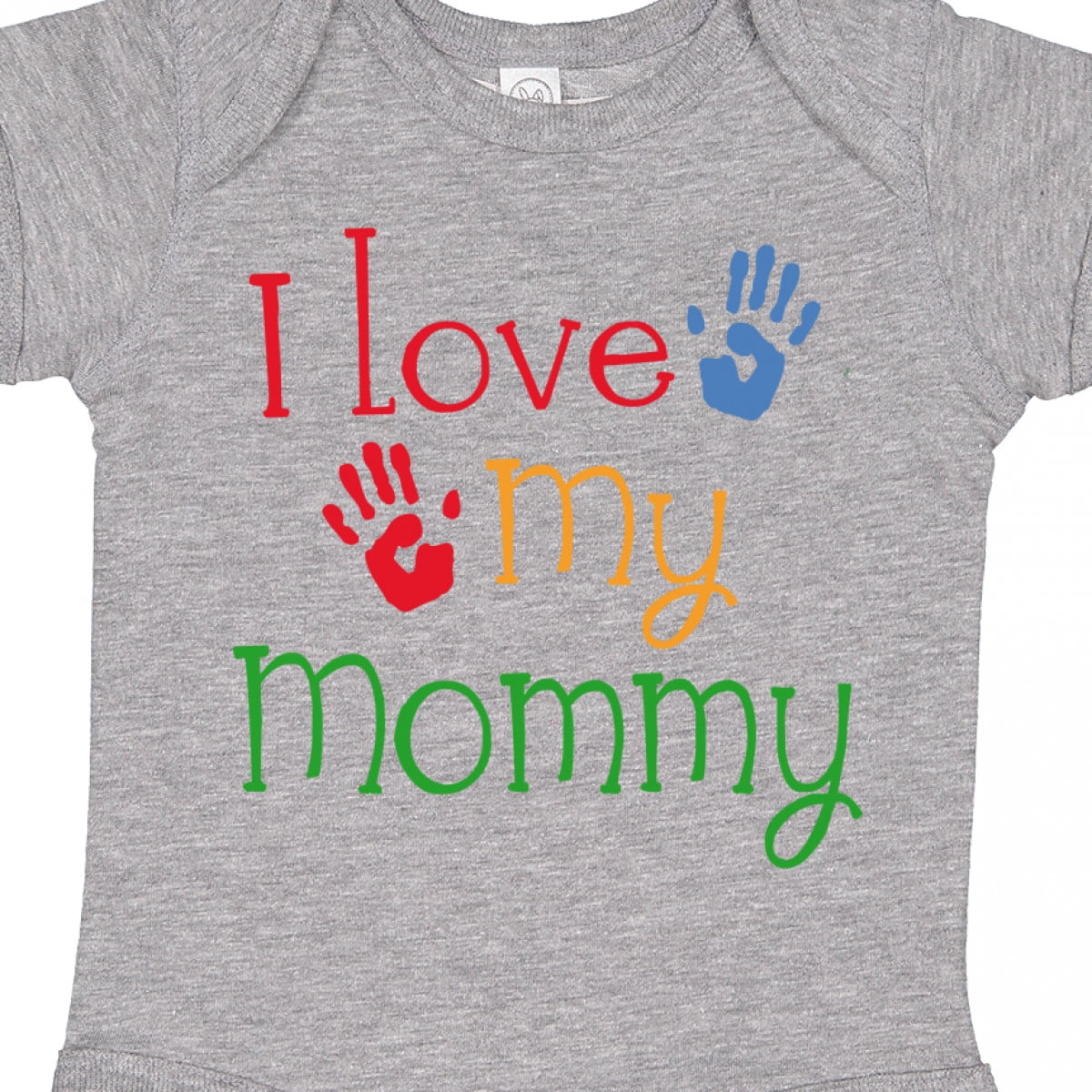 Inktastic I Love My Mommy Handprints Boys or Girls Baby Bodysuit