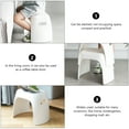 thumbnail image 6 of LEORX White Plastic Stool with Anti Skid Design for Home and Bathroom Use, 6 of 6