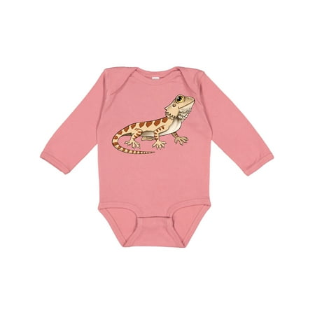 

Inktastic Cute Bearded Dragon Gift Baby Boy or Baby Girl Long Sleeve Bodysuit