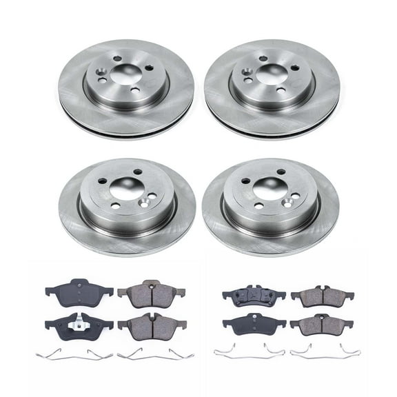 Ultimate Brakes Front and Rear Ceramic Brake Pad and Rotor Kit with Hardware WM81141