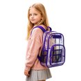 thumbnail image 6 of UJNDER Lightweight Transparent Kids Backpack with Clear Design Easy Item Visibility Daypack for School and Daily Use Kids School Backpack,01_Purple,Mid, 6 of 6