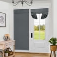 thumbnail image 6 of Lapalife Blackout Door Curtain, Thermal Insulated French Door Curtains for Privacy, Tie up Shades Tricia Door Blind, 1 Panel, 26"x 66", Grey, 6 of 8