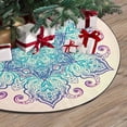 thumbnail image 3 of FMSHPON Mandala Xmas Christmas Tree Skirt Stand Mat for Holiday Party Decoration Indoor Outdoor 48 inches, 3 of 3