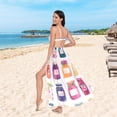 thumbnail image 6 of FORMRS Womens Long Sarong Beach Wrap Semi-Sheer Bikini Skirt Bathing Swimsuit Cover Up, Colorful Jam, 6 of 7