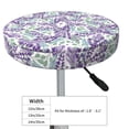 thumbnail image 2 of Uemuo Lavender Flowers Pattern Round Bar Stool Seat Covers Washable Stool Cushion Slipcover Elastic Bar Chair Covers-, 2 of 7