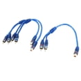 thumbnail image 1 of 3 Piezas de conexión de Audio para 1 RCA Hembra a 2 RCA Macho Adaptador de Cable Divisor, 1 of 5