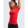 thumbnail image 4 of Remera CRZ YOGA Roja Media Sin Costuras de Manga Corta, 4 of 5