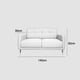 thumbnail image 4 of Love Seat Euro Tela Curri Rojo Inlab Muebles Love Seat Euro Tela Curri Rojo Love seat contemporaneo, 4 of 4