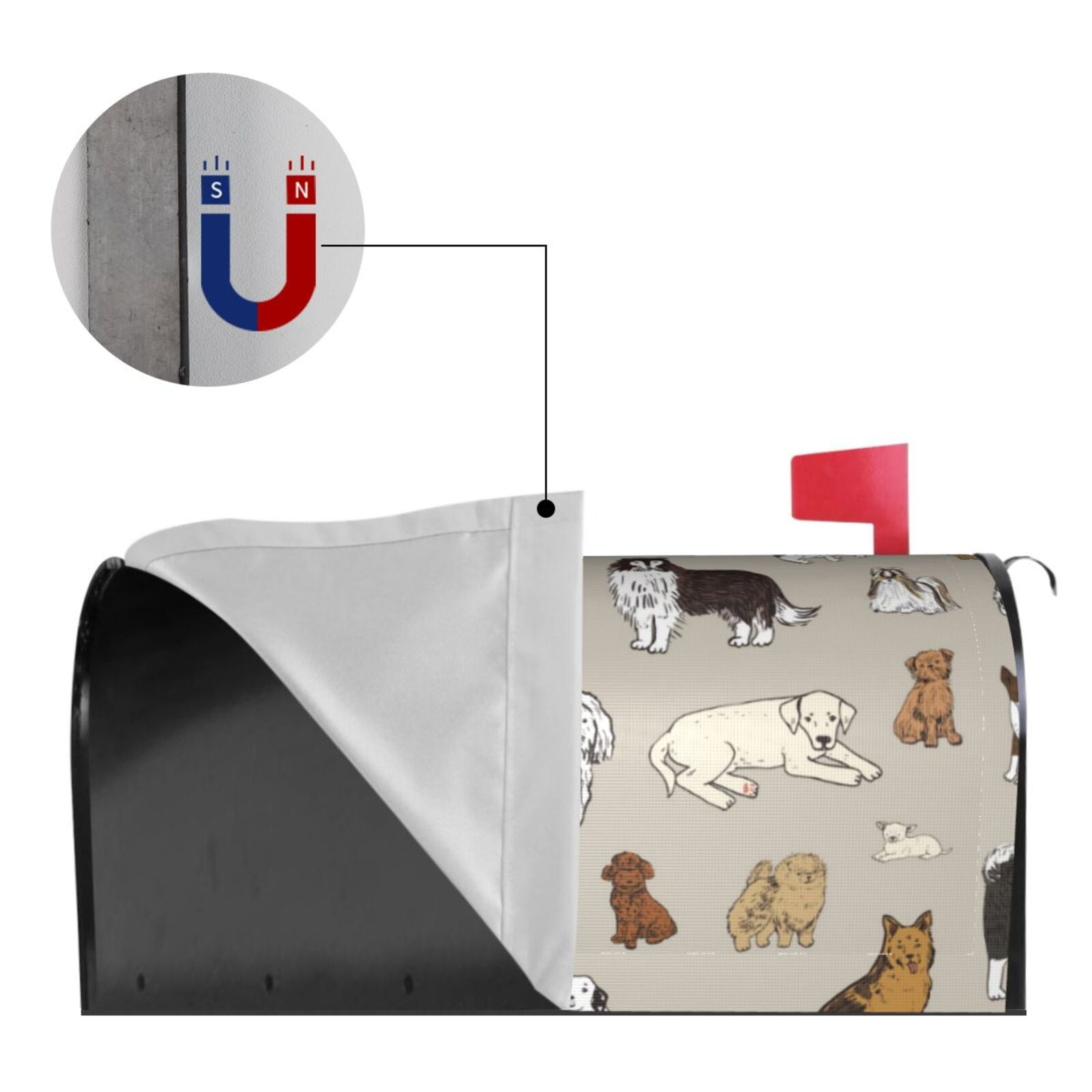 Kdxio Magnetic Mailbox Cover 21x18 in Mailbox Cover Outdoor Decoration Holiday Mailbox Covers for Home Garden Yard-21x18 in