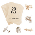 thumbnail image 2 of Wood Sheet for Crafts 20PCS Unfinished Wood Sheets Thin Wooden Pieces for Craft Wood Board Blanks 150x100x2mm, 2 of 8