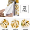 thumbnail image 4 of Peel and Stick Wallpaper Waterproof leaf leaves geometric abstract Wall Mural Decor Self Adhesive and Removable 69in x 98in, 4 of 8