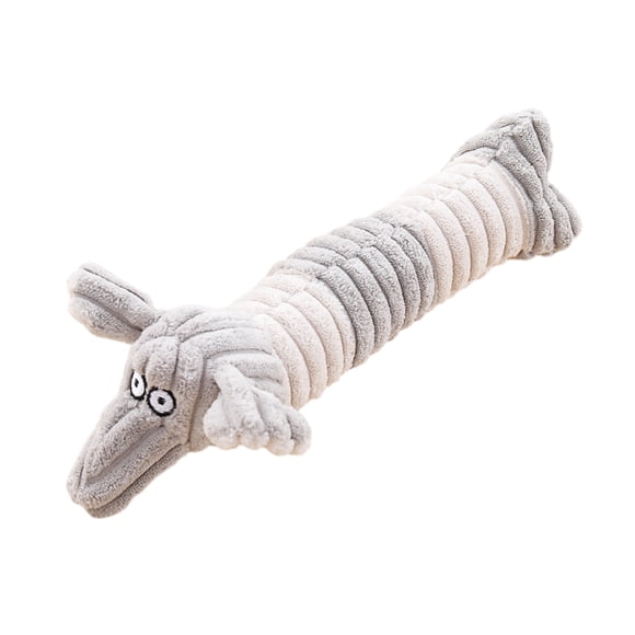 HICESS Plush Animal Dog Toy Interactive Squeaky Chew Toy Soft Stuffed Long Cow Elephant Tug-of-War Toy for Teething Boredom Relief