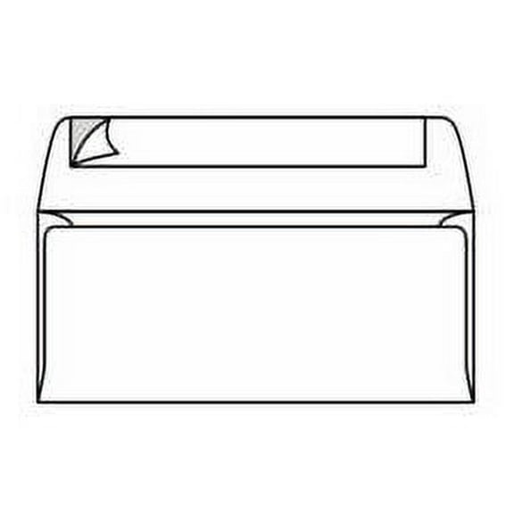 No. 10 Side Seam Regular White Envelopes w Kwik-Tak®, 4-1/8" x 9-1/2", Western Sulphite® 24-lb White Wove with Vellum Finish, SFI Certified - Box of 500 Envelopes