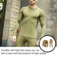thumbnail image 4 of Guardurnaity Conjunto de ropa interior térmica para hombre y mujer, para correr, trotar, hacer ejercicio, hacer ejercicio, camisetas de manga larga, Ropa interior Marrón METRO Guardurnaity AP013375-14, 4 of 6