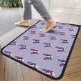 thumbnail image 4 of Purple Boston Terrier Puppy Door Rugs,Washable Non Slip Door Mats Indoor,Decorative Door Mats,Entry Mat Indoor for Entrance,Bedroom,Kitchen,Bathroom,30"x17", 4 of 6