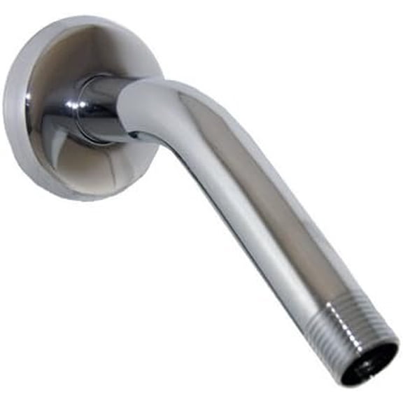 1/2-Inch Male Pipe Thread x 8-Inch Chrome Shower Arm & Flange With Wall Flange