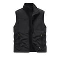 thumbnail image 4 of VBTAPA Men's Winter Warm Outdoor Vests Polar Fleece-Lined Sleeveless Jacket Full-Zip Fishing Travel Utility Vest Gilet Black L, 4 of 7