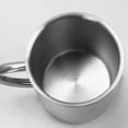 thumbnail image 4 of 220ML 304 Stainless Steel Coffee Mug Double Insulation Drinking Cup Tea Cup with Lid - Caliber 7cm, 4 of 8