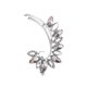 thumbnail image 1 of Fiudx Pendientes de Clip con Flor de Cristal y Diamantes de Temperamento, 1 of 2