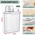 thumbnail image 2 of Tatuo 3 Pack Laundry Detergent Dispenser 61 oz Clear Liquid Container with 6 Removable Labels, Fabric Softener Pet Plastic Detergent Dispenser for Laundry Room Organization and Storage, 2 of 7