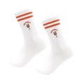 thumbnail image 6 of JUUNthy Mens Womens Cotton Crew Socks, Non-Slip Breathable Soft Stripe Graphic Casual Athletic Socks Red, 6 of 11