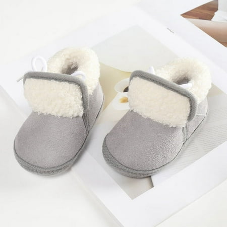 Lcxweerr Kids Anti-Skid Snow Boots 0-18M Infant Baby Baby Girls Winter Warm Shoes
