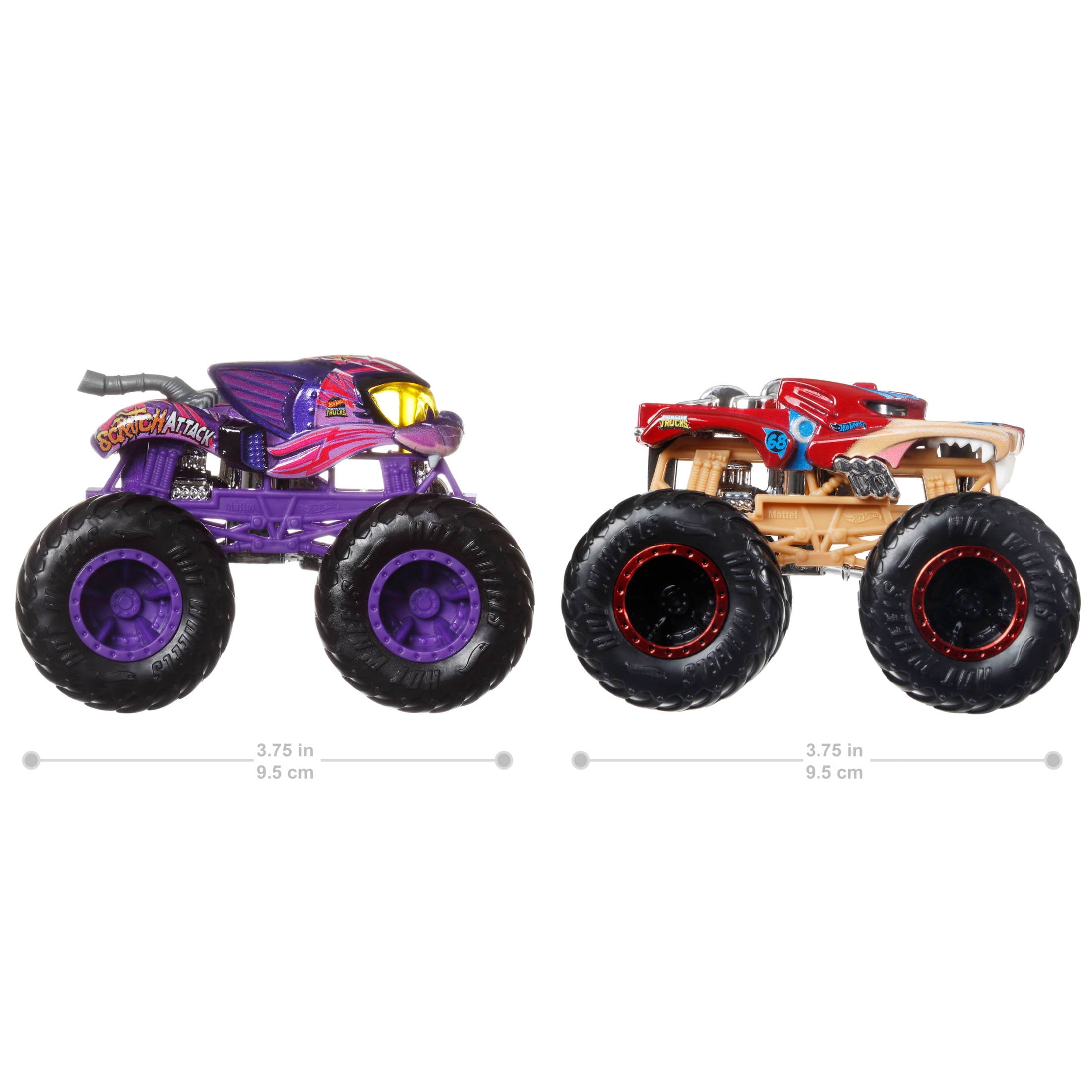 Hot Wheels Monster Trucks Demolition Doubles, 2-Pack of 1:64 Scale