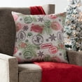 thumbnail image 5 of Greendale Home Fashions 18" Green and Red Workshop Christmas Square Throw Pillow, 5 of 7