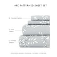 thumbnail image 6 of Ultra Soft & Breathable Wrinkle Free Bed Sheets Set - Light Gray Farmhouse Trellis Vine for King Size Bedding by Comfort Canopy, 6 of 11
