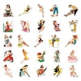 thumbnail image 2 of 50 Sexy Retro Girl Stickers, 2.36*1.57 Inches - Retro Girl Party Gifts And Decorations, Waterproof Vinyl Stickers, Suitable For Water Bottles, Laptops, Skateboards, Bicycles, Suitcases, Etc., 2 of 5