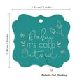 thumbnail image 7 of Inkdotpot Real Silver Foil Baby It's Cold Outside Baby Shower Tags Favor Bracket Shape Hang Pack Of 100 Paper Tags, 7 of 7