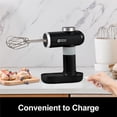 thumbnail image 2 of Kitchen in the box Cordless Rechargeable Hand Mixer for Kitchen, Portable Handheld Electric Mixer with Beaters, Whisks, 6-Speed Digital Display, Char, 2 of 6