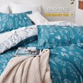 thumbnail image 4 of Juego de edredón Bedsure Queen, azul azulado con estampado floral, 3 piezas, 4 of 6