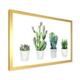 thumbnail image 2 of Designart 'Aloe Vera Cactus Succulent Home Plants In The Pots' Farmhouse Framed Art Print, 2 of 4