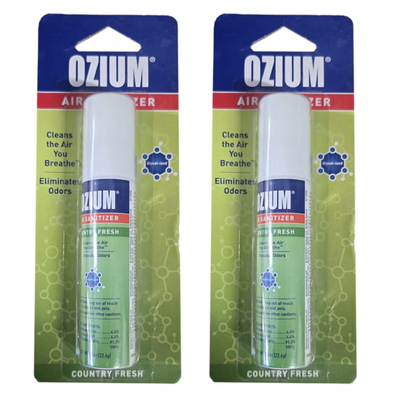 Ozium Air Sanitizer 0.8 oz Spray, Country Fresh 2-PACK