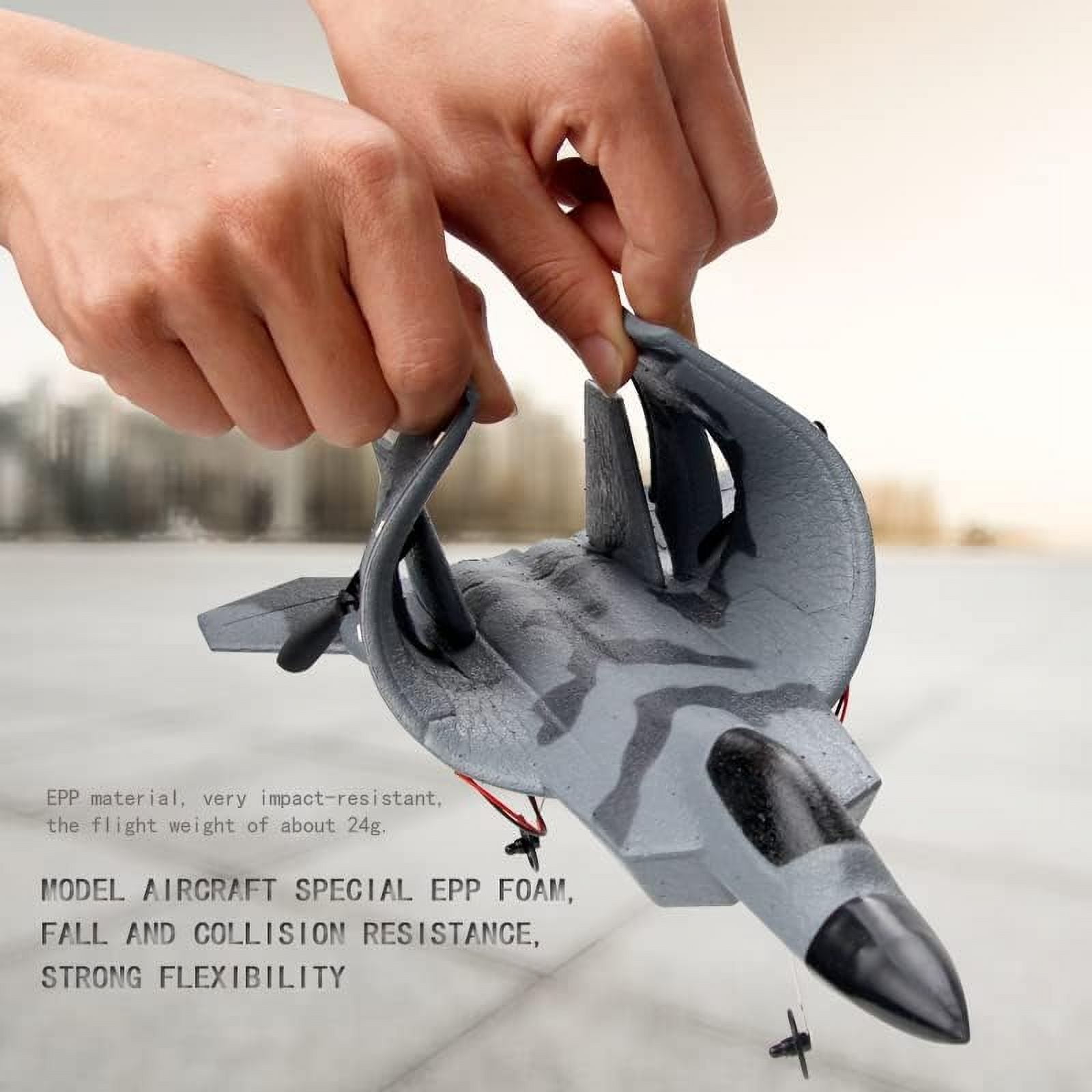JoyStone F22 Raptor Jet Airplane Model, 2 Channels 2.4 GHz RC Plane Toy, Easy to Fly RC Glider for Kids Boys Girls Adults