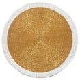 thumbnail image 6 of Beaded Placemats Set of 8 for Dining Table, Table Placemats, 14 Inches Round - Gold Ivory, 6 of 7