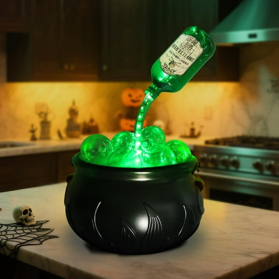 Halloween Decoration LED Cauldron Potion Bottle Light, 5 Lighting Modes, 4 Colors, Indoor DIY Magic Witch Prop